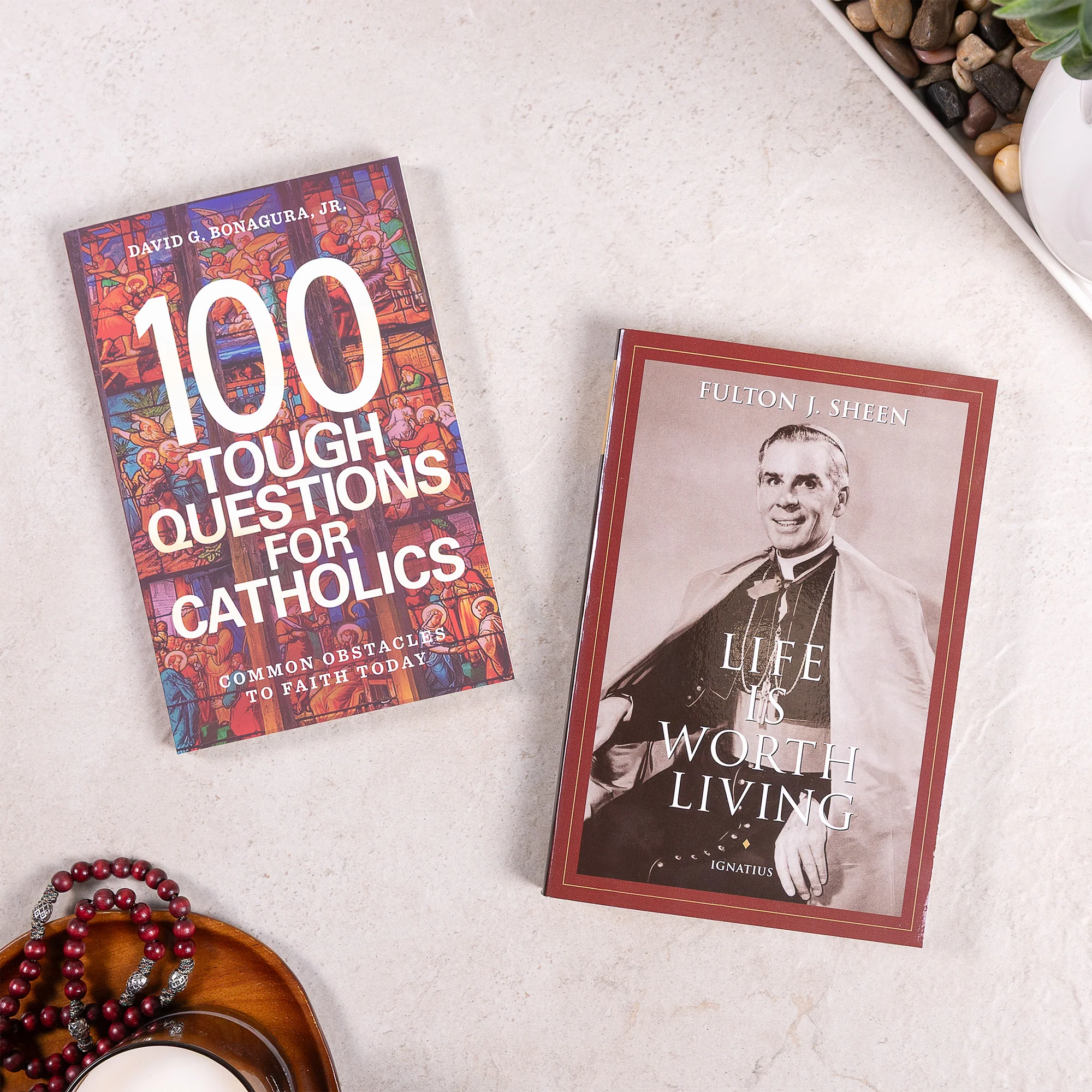100 Tough Questions for Catholics: Common Obstacles to Faith Today & Life is Worth Living (2 Book Set)
