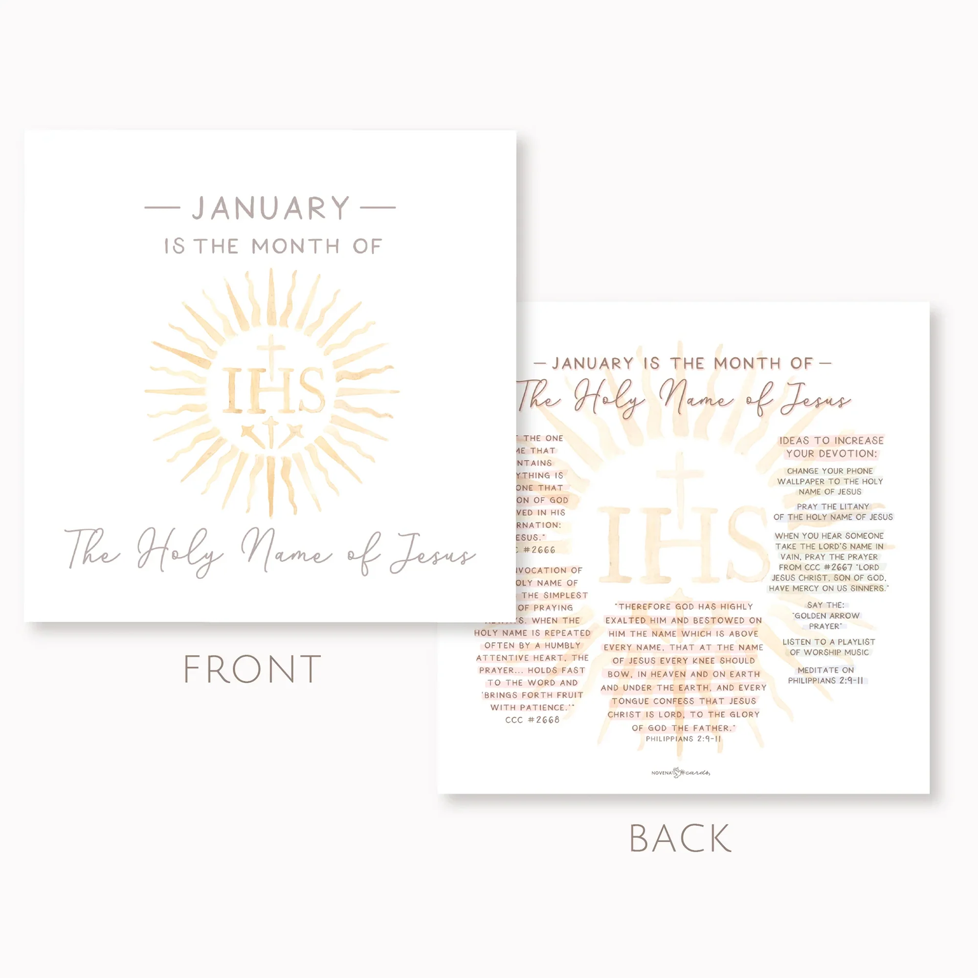 12 Catholic Monthly Devotion Prints & Acrylic Stand - Image 3