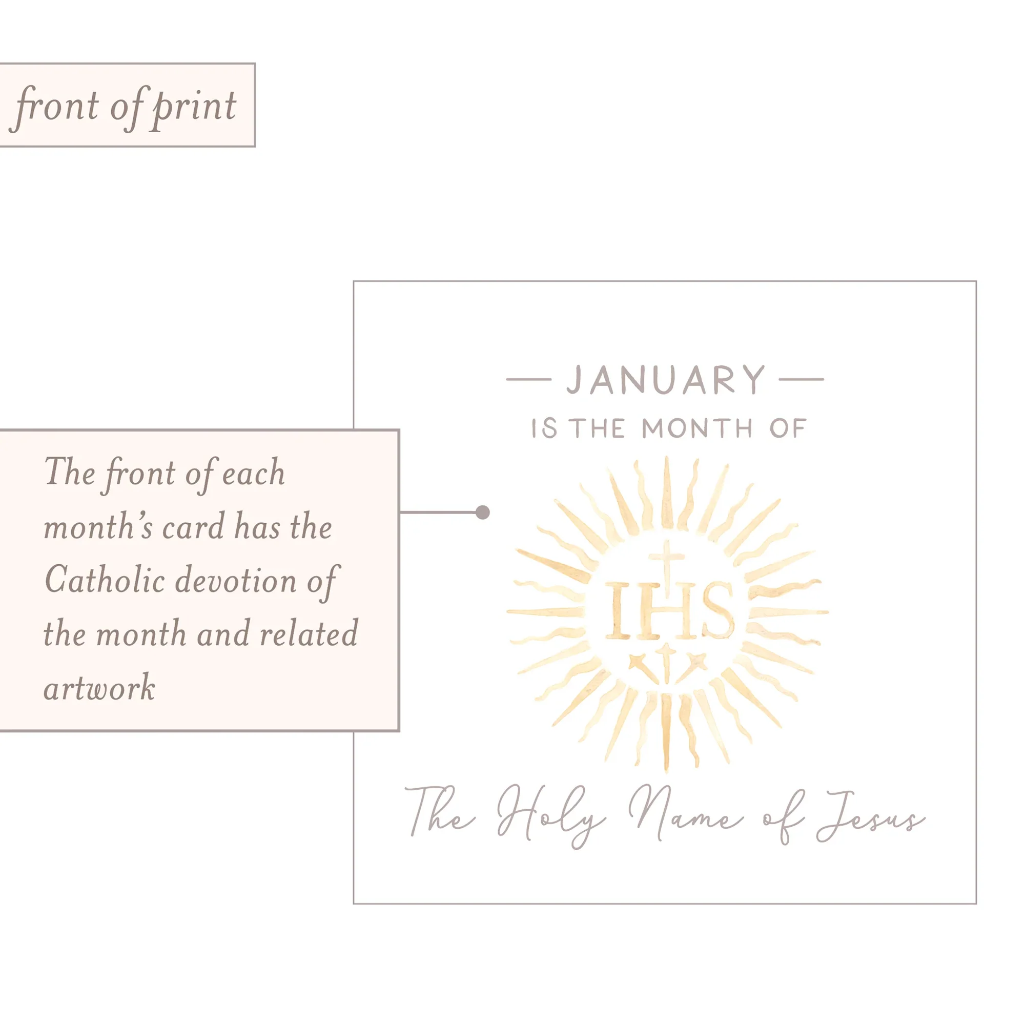 12 Catholic Monthly Devotion Prints & Acrylic Stand - Image 4