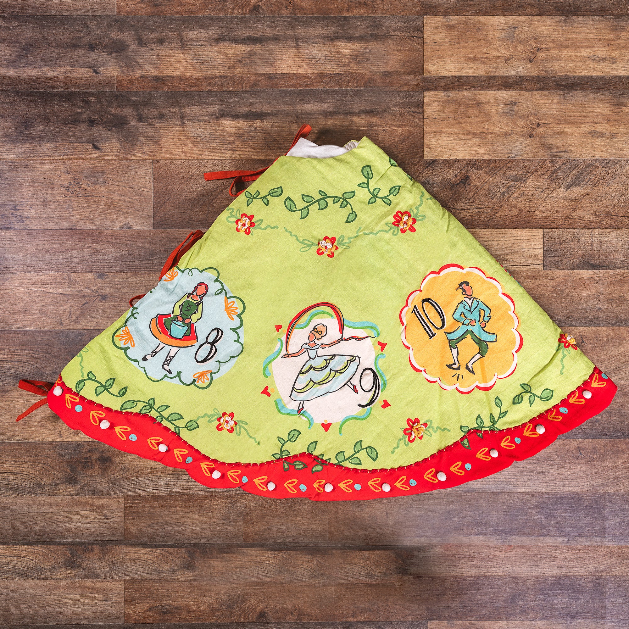 12 Days of Christmas Embroidered Tree Skirt - Image 3