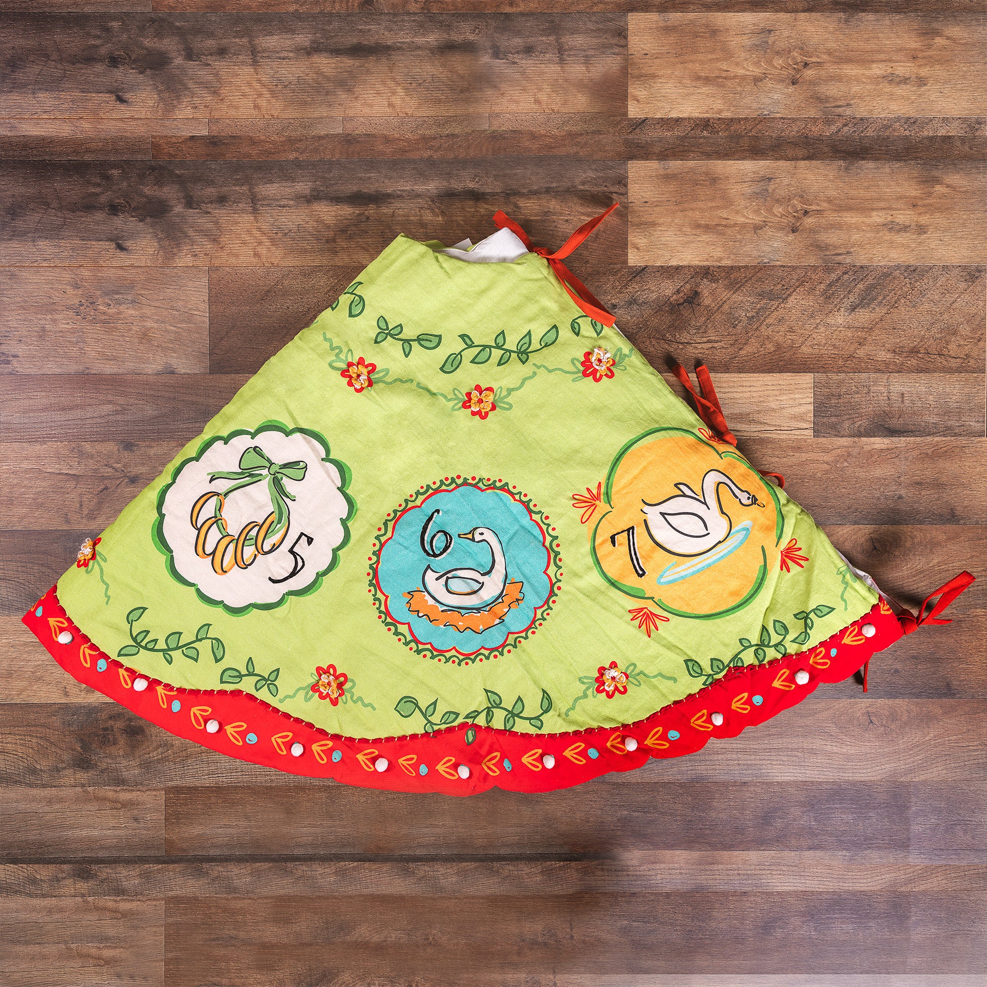 12 Days of Christmas Embroidered Tree Skirt - Image 4