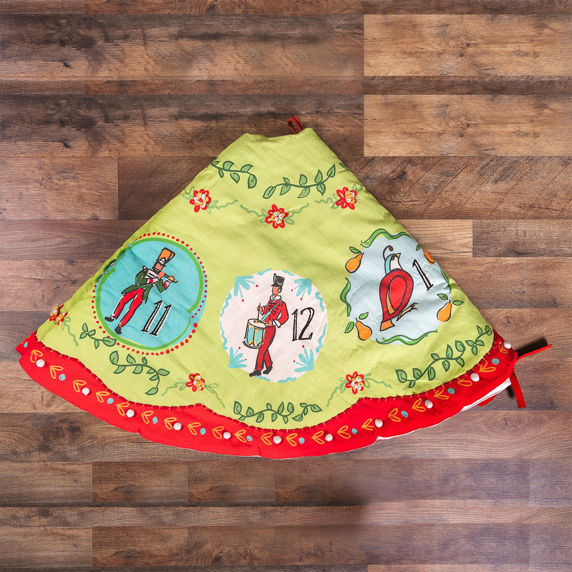 12 Days of Christmas Embroidered Tree Skirt - Image 5