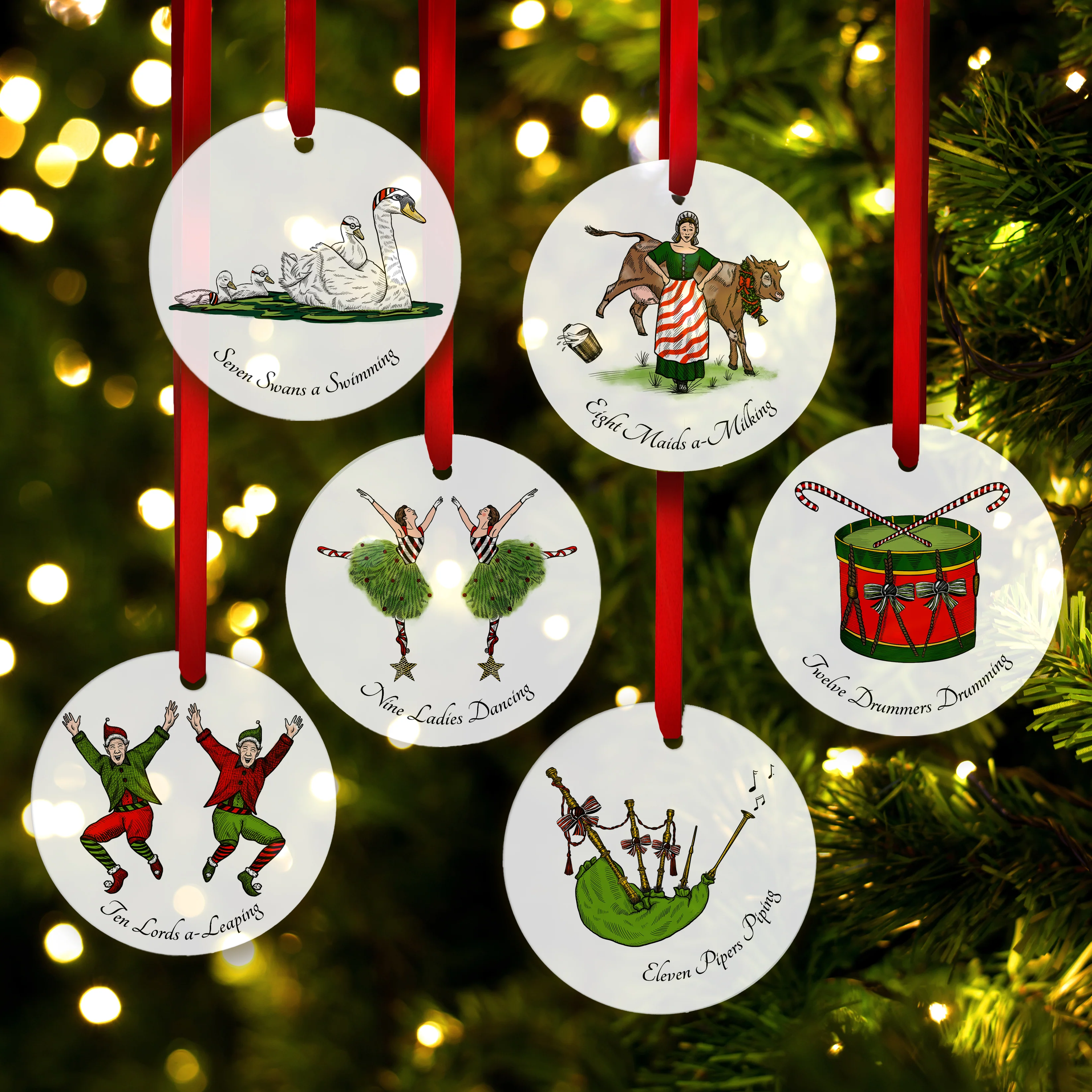 12 Days of Christmas Ornaments - Set of 12 - Image 2