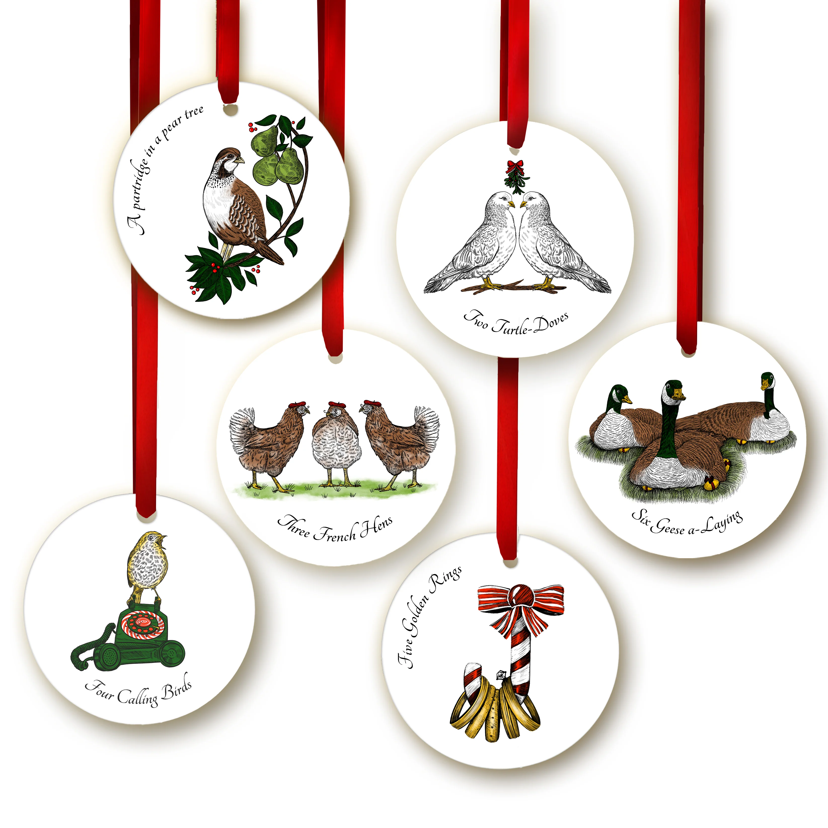 12 Days of Christmas Ornaments - Set of 12 - Image 3