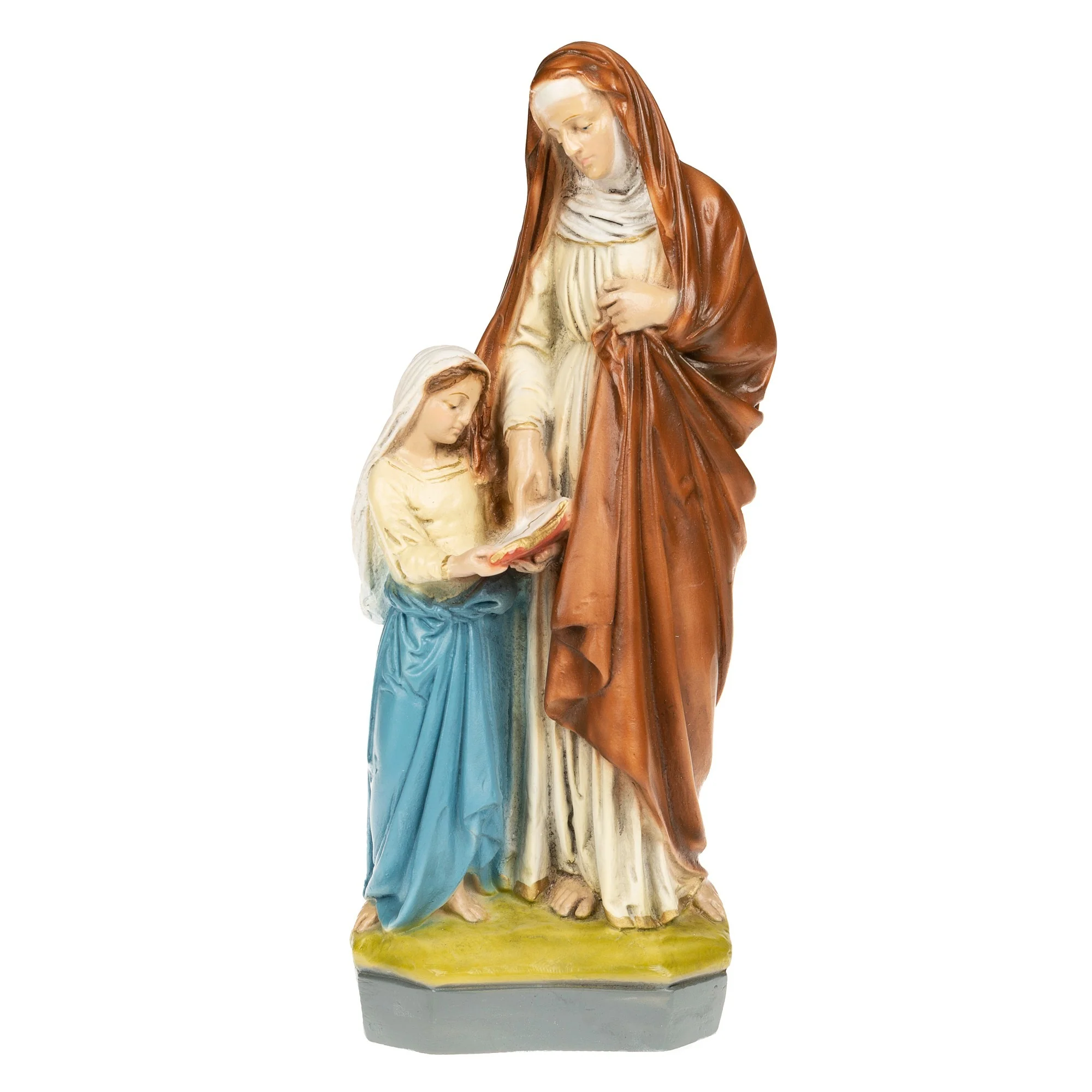 12" St. Anne with Mary Statue - Image 2