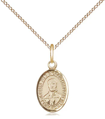 14K Gold Filled Bl. Pier Giorgio Frassati Medal Necklace