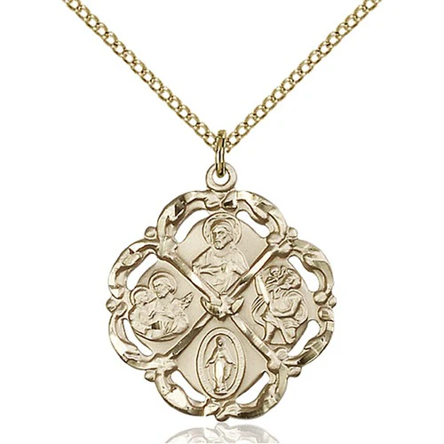 14kt Gold Filled 5-Way Pendant 1 X 7/8"