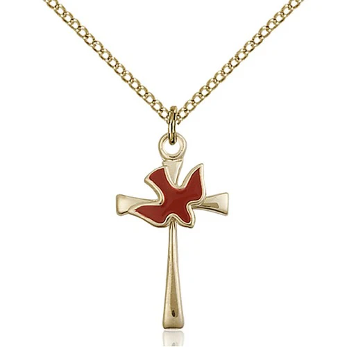14kt Gold Filled Cross / Holy Spirit Pendant