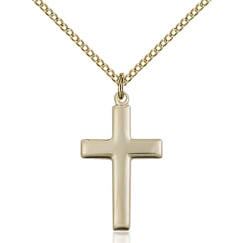 14kt Gold Filled Cross Pendant 7/8 X 1/2"