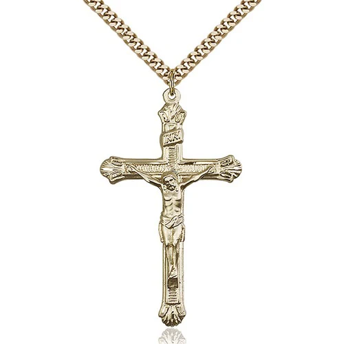 14kt Gold Filled Crucifix Pendant 1 3/4 X 1"
