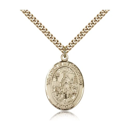 14kt Gold Filled Lord Is My Shepherd Pendant w/ chain