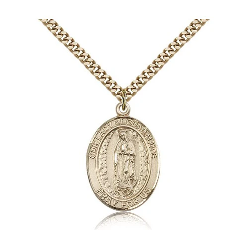 14kt Gold Filled Our Lady of Guadalupe Pendant w/ chain