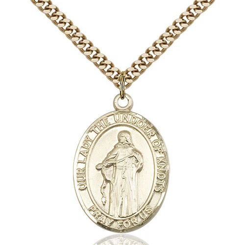 14kt Gold Filled Our Lady Of Knots Pendant w/ chain
