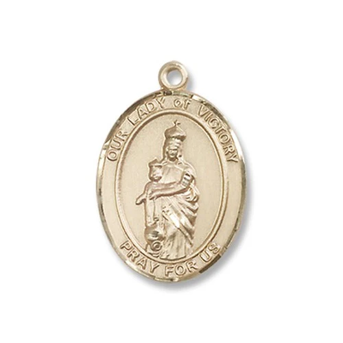 14kt Gold Filled Our Lady of Victory Pendant w/ Chain
