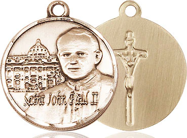 14kt Gold Filled Pope John Paul II Pendant / Vatican - Image 2