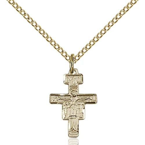 14kt Gold Filled San Damiano Crucifix Pendant
