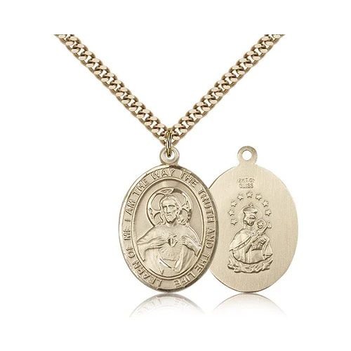14kt Gold Filled Scapular Pendant w/ chain