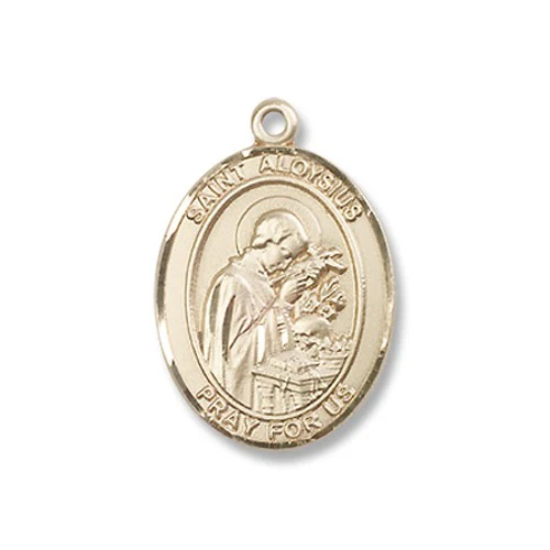 14kt Gold Filled St. Aloysius Gonzaga Pendant w/ Chain
