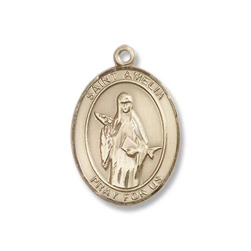 14kt Gold Filled St. Amelia Pendant w/ Chain