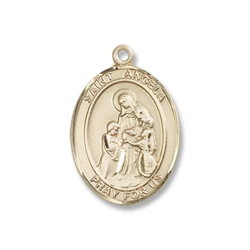 14kt Gold Filled St. Angela Merici Pendant w/ Chain