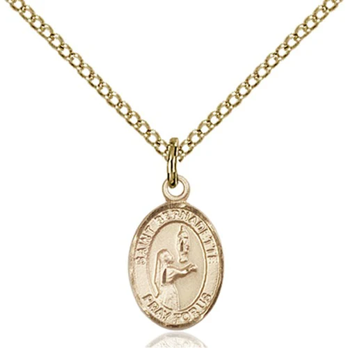 14kt Gold Filled St. Bernadette Petite Pendant