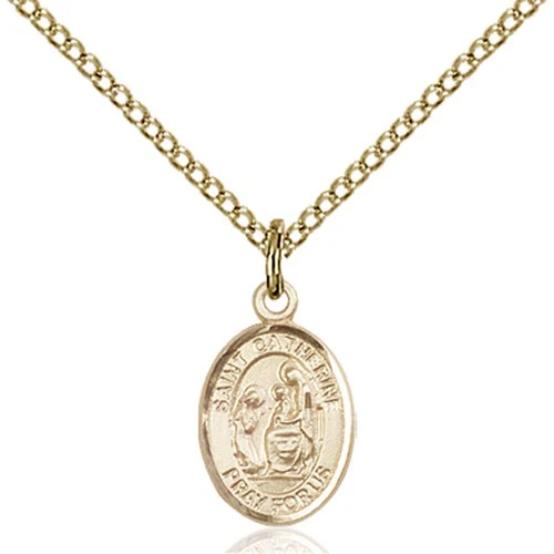14kt Gold Filled St. Catherine of Siena Petite Pendant