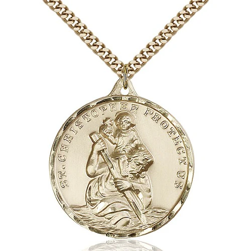 14kt Gold Filled St. Christopher Pendant - 2509423