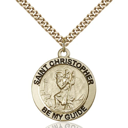 14kt Gold Filled St. Christopher Pendant - 2509463