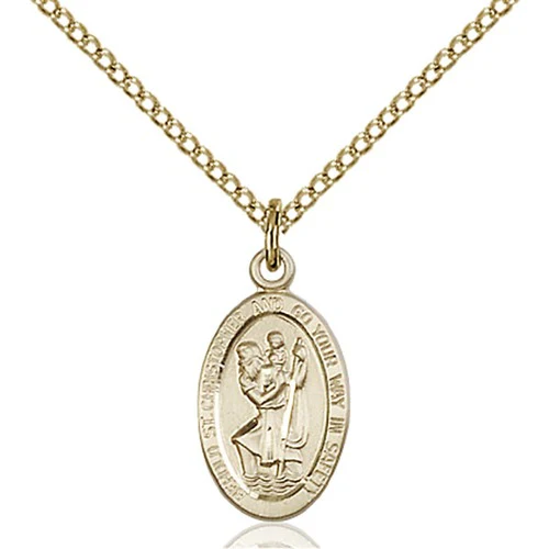14kt Gold Filled St. Christopher Pendant - 2509469
