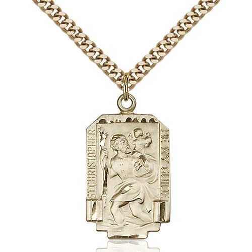 14kt Gold Filled St. Christopher Pendant - 2509489