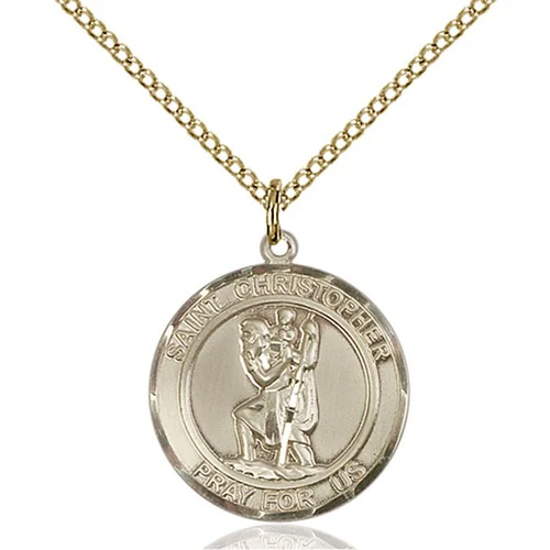 14kt Gold Filled St. Christopher Pendant - 2509511