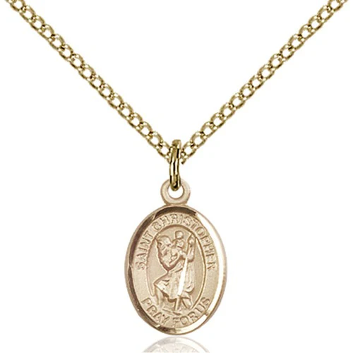 14kt Gold Filled St. Christopher Petite Pendant