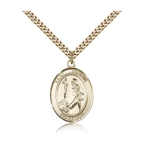 14kt Gold Filled St. Dominic de Guzman Pendant w/ chain