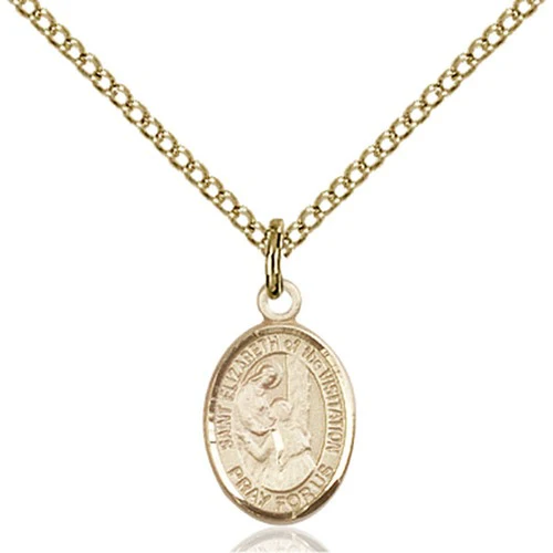 14kt Gold Filled St. Elizabeth of the Visitation Petite Pendant