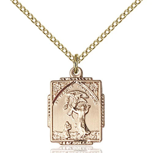 14kt Gold Filled St. Francis of Assisi Pendant