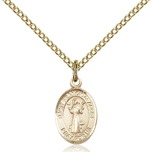 14kt Gold Filled St. Francis of Assisi Petite Pendant