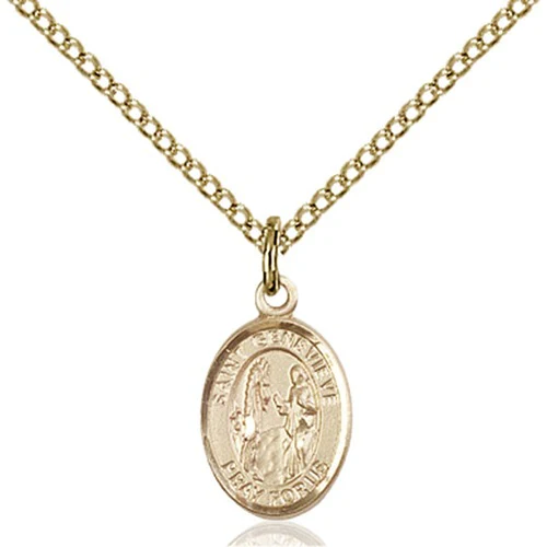 14kt Gold Filled St. Genevieve Petite Pendant