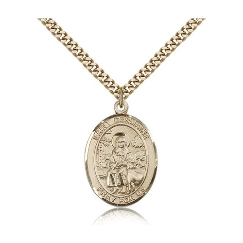 14kt Gold Filled St. Germaine Cousin Pendant w/ chain