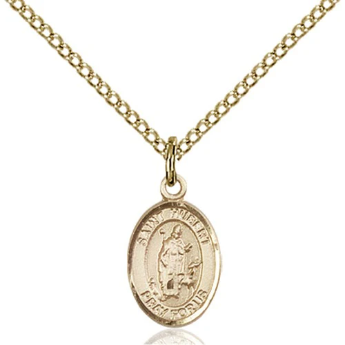 14kt Gold Filled St. Hubert of Liege Petite Pendant