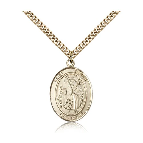 14kt Gold Filled St. James the Greater Pendant w/ chain