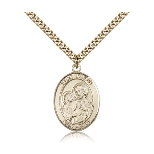 14kt Gold Filled St. Joseph Pendant w/ chain