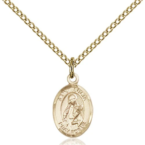 14kt Gold Filled St. Lucia of Syracuse Petite Pendant