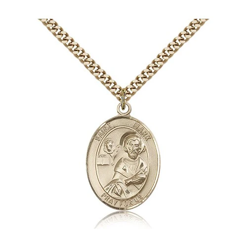14kt Gold Filled St. Mark the Evangelist Pendant w/ chain