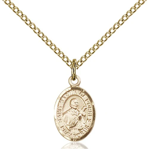 14kt Gold Filled St. Martin de Porres Petite Pendant