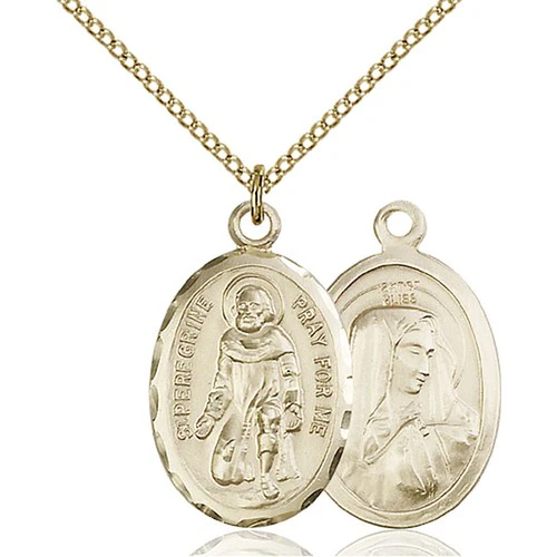 14kt Gold Filled St. Peregrine Pendant - 2508018