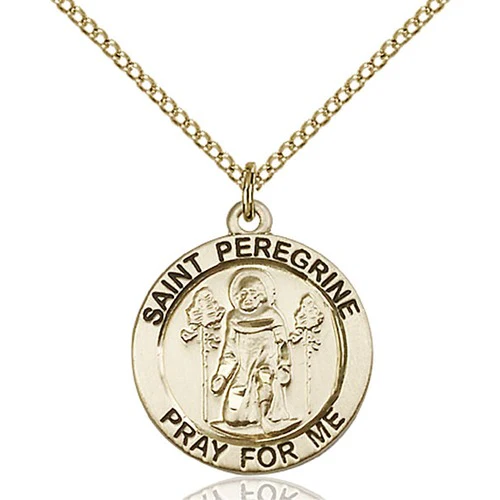 14kt Gold Filled St. Peregrine Pendant - 2508026