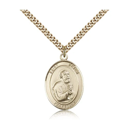 14kt Gold Filled St. Peter the Apostle Pendant w/ chain