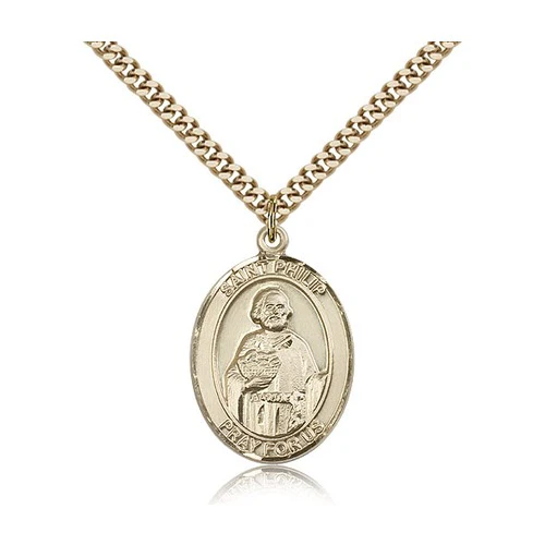 14kt Gold Filled St. Philip the Apostle Pendant w/ chain