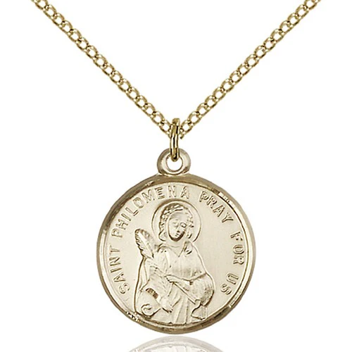 14kt Gold Filled St. Philomena Pendant
