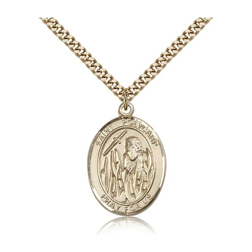 14kt Gold Filled St. Polycarp of Smyrna Pendant w/ chain